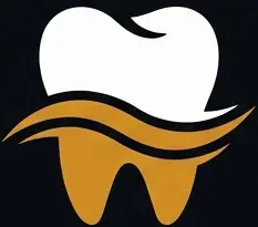 Tooth icon with stylized waves, representing dental health and services offered by LuxOra Dental Practice, emphasizing benefits like decay prevention and restorative treatments.