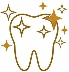 Dental filling process illustration featuring a sparkling tooth, representing oral health and aesthetic enhancement at LuxOra Dental Practice.